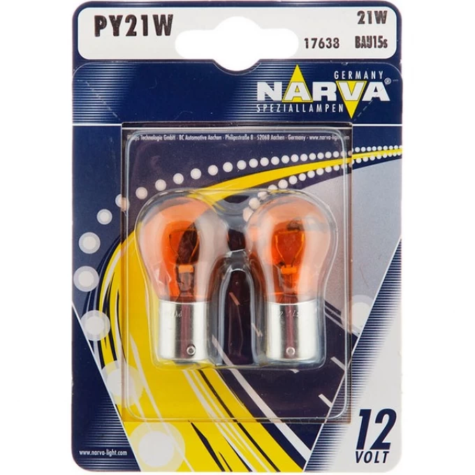 Лампа NARVA LONG LIFE ECOVISION PY21W 12V 21W BAU15s CP 81138223 Лампа NARVA LONG LIFE ECOVISION PY21W 12V 21W BAU15s CP 81138223