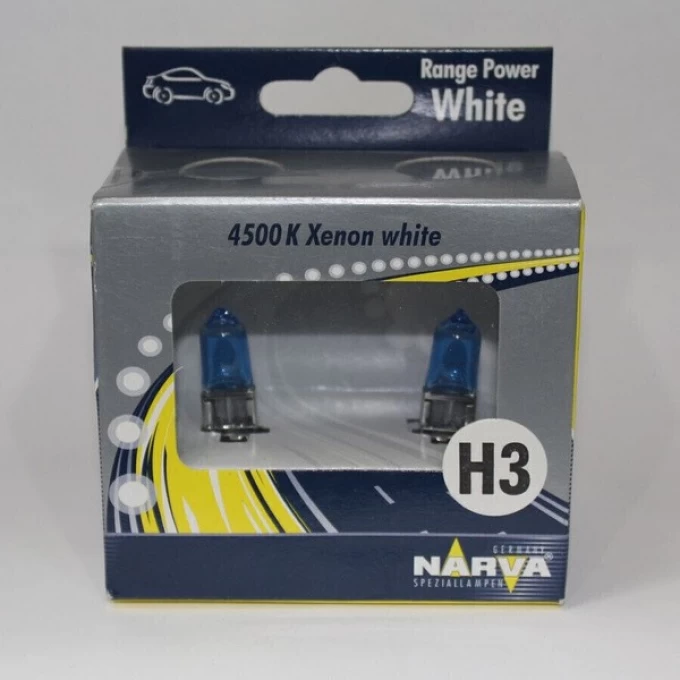 Лампа NARVA RANGE POWER WHITE H3 12V 55W PK22s 2 шт. 74616509 Лампа NARVA RANGE POWER WHITE H3 12V 55W PK22s 2 шт. 74616509